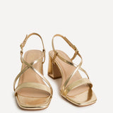 Remain Wide Fit Gold Heeled Sandals