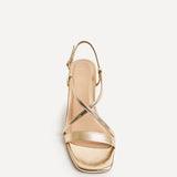 Remain Wide Fit Gold Heeled Sandals