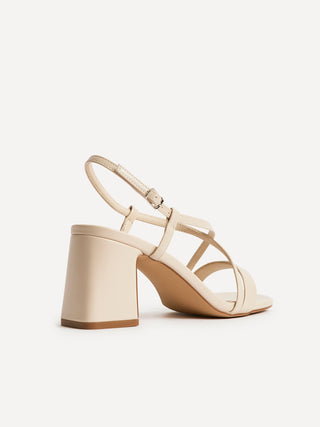 Remain Wide Fit Nude Heeled Sandals