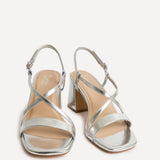 Remain Wide Fit Silver Heeled Sandals