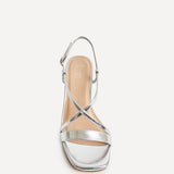 Remain Wide Fit Silver Heeled Sandals