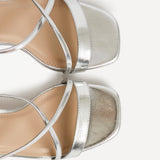 Remain Wide Fit Silver Heeled Sandals