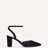 Rendall Black Faux Suede Court Heels