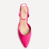 Rendall Fuchsia Faux Suede Court Heels