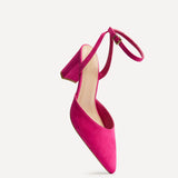 Rendall Fuchsia Faux Suede Court Heels