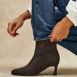 Reserve Grey Stiletto Ankle Boots