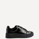 Reset Black Patent Flatform Trainers