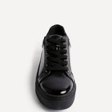 Reset Black Patent Flatform Trainers