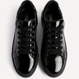 Reset Black Patent Flatform Trainers