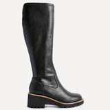Resist Black Wedge Long Boots