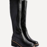Resist Black Wedge Long Boots