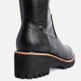 Resist Black Wedge Long Boots