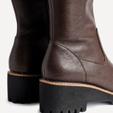 Resist Brown Wedge Long Boots