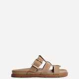 Restore Taupe Faux Nubuck Slip-On Gladiator Sandals