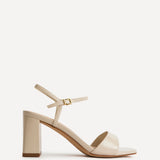 Reveal Nude Faux Leather Block Heeled Sandals