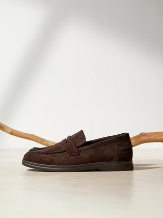 Review Brown Faux Suede Classic Loafer