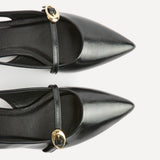 Revive Wide Fit Black Ballet Flats