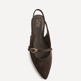 Revive Wide Fit Brown Ballet Flats