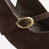 Revive Wide Fit Brown Ballet Flats