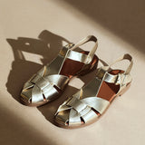 Rhoda Gold Flat Fisherman Sandals