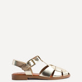 Rhoda Gold Flat Fisherman Sandals