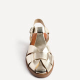 Rhoda Gold Flat Fisherman Sandals