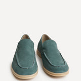 Rino Mens Blue Suede Leather Loafers