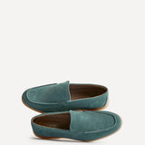 Rino Mens Blue Suede Leather Loafers