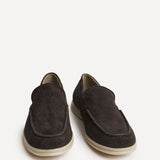 Rino Mens Brown Suede Leather Loafers