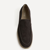 Rino Mens Brown Suede Leather Loafers