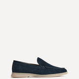 Rino Mens Navy Suede Leather Loafers