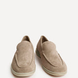 Rino Mens Taupe Suede Leather Loafers