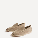 Rino Mens Taupe Suede Leather Loafers