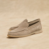 Rino Mens Taupe Suede Leather Loafers