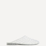 Ripple Silver Glitter Jelly Mules
