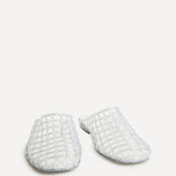 Ripple Silver Glitter Jelly Mules