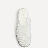 Ripple Silver Glitter Jelly Mules