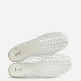 Ripple Silver Glitter Jelly Mules