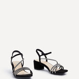 Riri Black Diamante Heeled Sandals