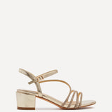Riri Gold Diamante Heeled Sandals