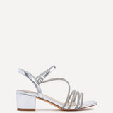 Riri Silver Diamante Heeled Sandals