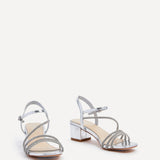 Riri Silver Diamante Heeled Sandals