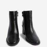Rise Black Block Heeled Ankle Boots