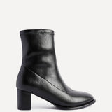 Rita Black Heeled Sock Boots