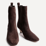 Ritual Brown Kitten Heel Chelsea Boots