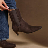 Ritual Brown Kitten Heel Chelsea Boots