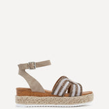 River Taupe Espadrille Platform Sandals