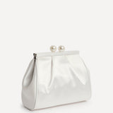Rochelle Bridal Ivory Satin Clutch Bag