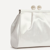 Rochelle Bridal Ivory Satin Clutch Bag