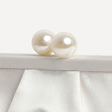 Rochelle Bridal Ivory Satin Clutch Bag